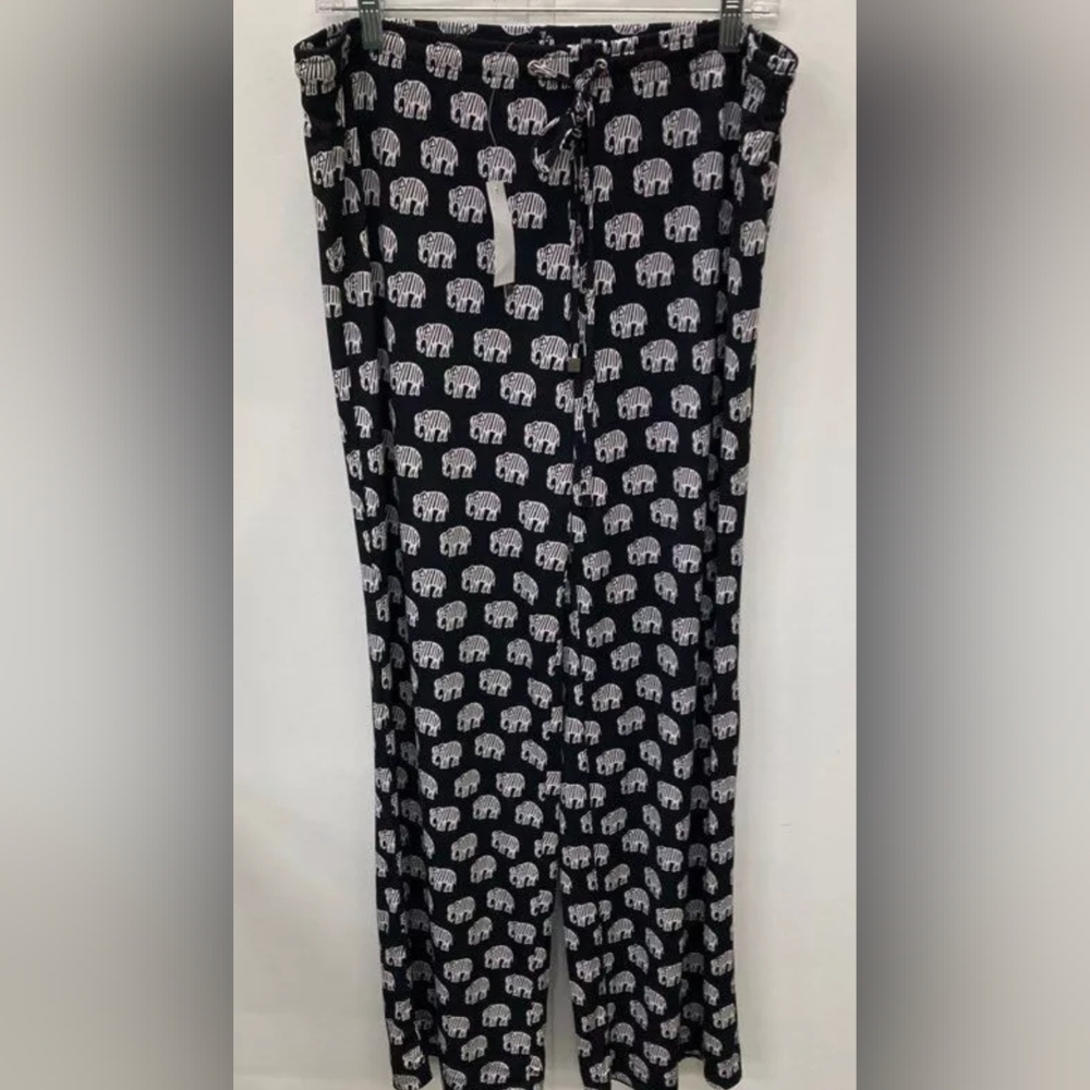 NWT Grace Elements Women's Black Ivory Business Casual Pants Size L MSRP $68